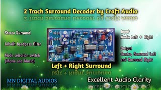 2 Track Stereo Surround decoder with mode selection switch  Full details with audio test [upl. by Sansone]