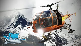 A GAME CHANGER for MSFS Helicopters  Medevac on Mt Everest  Taogs Hangar Alouette III Review [upl. by Anneiv386]