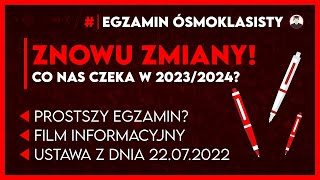 Zdajesz egzamin ósmoklasisty w 2024 roku ZOBACZ WSZYSTKIE ZMIANY Polski  Matematyka  Angielski [upl. by Orna170]