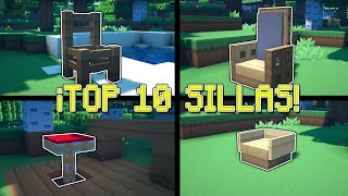 ✔ Minecraft TOP 10 diseños de SILLAS en MINECRAFT 😍 [upl. by Akeirahs]