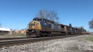 CSX 7737 West at Effingham 4415 HD [upl. by Allenaj324]