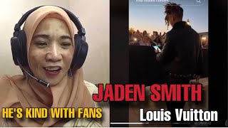 Jaden Smith  LV Louis Vuitton Paris France  Karate Kid  REACTION TIKTOK FYP [upl. by Millda964]