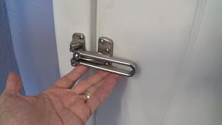 How to Open a Swing Bar Hotel Latch Lock from the Outside [upl. by Alrahc975]