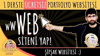 KENDİ WEB SİTENİ YAP ÜCRETSİZ Portfolyo Web Sitesi Nasıl Yapılır [upl. by Becker366]