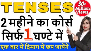 All Tenses in 1 Hour  Tense in English Grammar  Present tense Past tense and Future tense [upl. by Yenduhc]