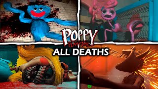 Poppy Playtime Chapter 1 2 3  All Bosses Deaths Comparison [upl. by Ahsinik96]