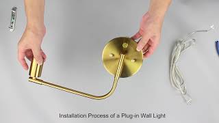 Wiring a Wall Sconce as Plugin Installation Type Clear Plugin Cord Version [upl. by Gabriele]