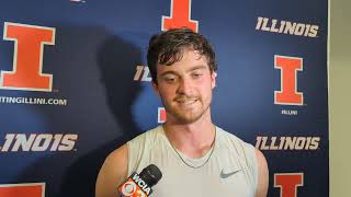 Luke Altmyer discusses being named the starting quarterback at Illinois [upl. by Eimma857]