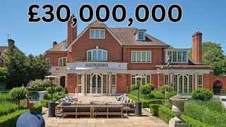 £30000000 Mansion on Billionaires Row w Tennis Court Pool Gym Cinema  London Real Estate [upl. by Einohpets]