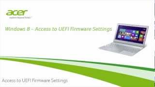 Windows 8  Access to Uefi Firmware Settings  Option [upl. by Tiebout]