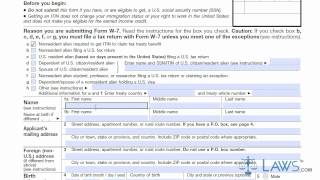 Learn How to Fill the Form W7 Application for IRS Individual Taxpayer Identification Number [upl. by Ynahteb]