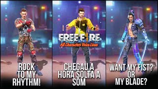 Free Fire All Characters Voice Lines  Notes  Every Character Dialogues In Free Fire  MR NOVA [upl. by Girardi]