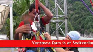 Goldeneye Bungee Jump at Verzasca Dam Switzerland [upl. by Anertac83]