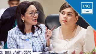 Duterte Hontiveros clash over ‘politicizing’ budget hearings  INQToday [upl. by Araes]