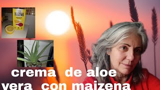 Como hacer crema casera de aloe vera y maizena botox natural  como dejarse las canas [upl. by Leaj]