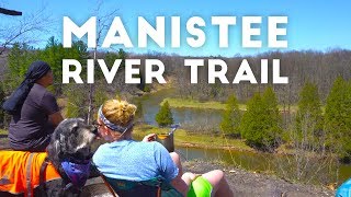 Manistee River in 4K  Hammock Camping and Hiking Manistee River Trail in Michigan [upl. by Annelg219]