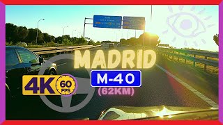 🚘CONDUCIENDO ᴘᴏʀ MADRID AUTOPISTA M40 ᴀʟ ATARDECER 【4K】 [upl. by Halie957]