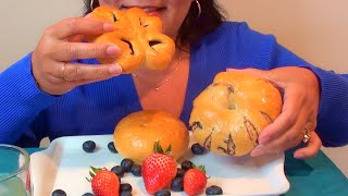 ASMR EATING  BUNS  CHOCOLATE BUN  COCONUT BUN  RED BEAN BUN  EATING SOUNDS  MEB ASMR [upl. by Imij]