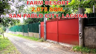 FARM RESORT FOR SALE PROPERTY 132 2075 SQM  SAN PABLO CITY LAGUNA [upl. by Rustice]