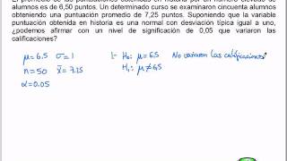 Contraste de hipótesis para la media 6 [upl. by Delores]