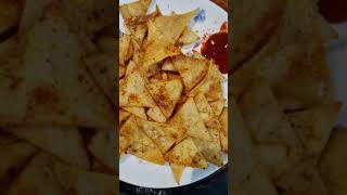 Nachos indian style  chawal के नाचोस बनाने की विधि  Chawal aatte ka chips [upl. by Callista102]