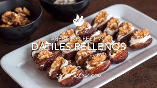 Dátiles Rellenos de Crema de Queso y Nueces [upl. by Gregrory336]