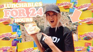 I ONLY ATE Lunchables for 24 HOURS [upl. by Eahsal]