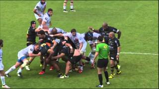 TOP 14 – La Rochelle  Montpellier  3610 Essai Leandro CEDARO LAR – J23 – Saison 20152016 [upl. by Sada]