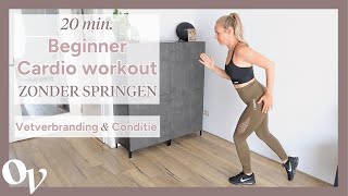 20 min Beginner thuis workout  Cardio voor vetverbranding en conditie OPTIMAVITA [upl. by Phylys332]