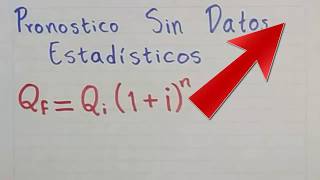 Pronostico o Proyección SIN datos estadísticos [upl. by Deloria811]