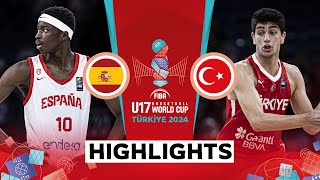 QuarterFinals Spain 🇪🇸 vs Turkiye 🇹🇷  Highlights  FIBA U17 Basketball World Cup 2024 [upl. by Jedlicka]