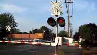 NJ transit passing over Morlot ave Level crossing near Radburn [upl. by Wandy]