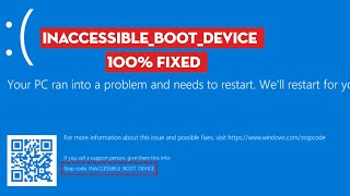 Fix INACCESSIBLEBOOTDEVICE Error on Windows 11\10 EASY [upl. by Inga]