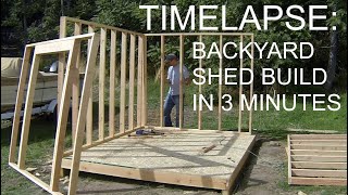 Complete Backyard Shed Build In 3 Minutes  iCreatables Shed Plans [upl. by Nuawtna]