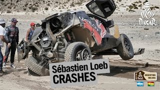 Sébastien Loeb crashes on stage 8 but finishes  Dakar 2016 [upl. by Nora339]