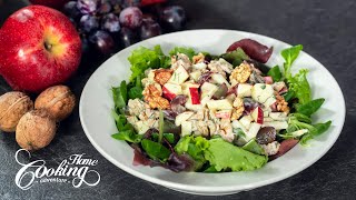 The Best Waldorf Salad – Apple Celery Grape and Walnut Salad [upl. by Ingeberg]