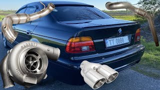 BMW e39 530d M57 STAGE 2 exhaust downpipe Straight pipe no mufler [upl. by Imoen766]