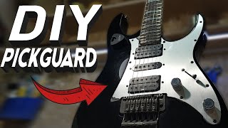 I made METAL PICKGUARD for Ibanez from scratch [upl. by Cassaundra]