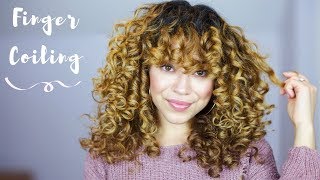 Finger Coiling For Perfect Spirals  Curly amp Wavy Hair [upl. by Blood]