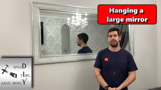 Hanging a large mirror or picture Step by step guide [upl. by Karb]