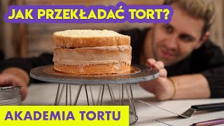 🎂 Jak PRZEKŁADAĆ TORT 🎂 1 Akademia Tortu  podstawy  Słodka Tuba [upl. by Criswell]