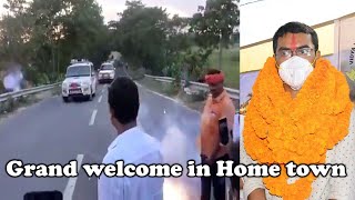 Grand Welcome of UPSC Topper Shubham Kumar in his home town  IAS Entrance [upl. by Hanahsuar529]