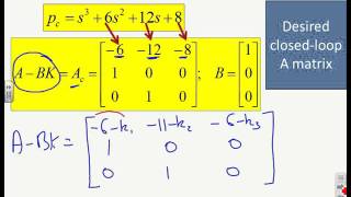 State space feedback 5  tutorial examples and use of MATLAB [upl. by Ahsaek990]