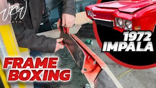 1972 Impala Frame Boxing Trunk Lid Radiator Support Restoration [upl. by Sulamith]