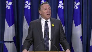 Le PM du Québec François Legault menace de tenir un référendum sur l’immigration — 9 avril 2024 [upl. by Sajet]