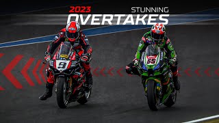 The very best overtakes from an unforgettable 2023 WorldSBK campaign 🔥 [upl. by Elman]