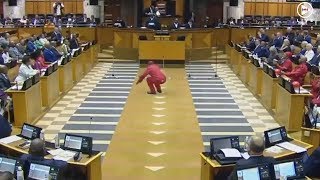 Julius Malema leads with the vosho as EFF MPs are sworn in [upl. by Lellih]