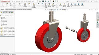 SolidWorks Tutorial Design of Swivel caster wheel [upl. by Molini]