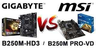 Compare Gigabyte B250MHD3 vs MSI B250 PROVD  price Bengali [upl. by Marten]