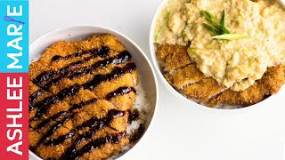 Two classic Japanese dishes  breaded pork cutlets with sauces two ways  Tonkatsu and Katsudon [upl. by Ahseym]